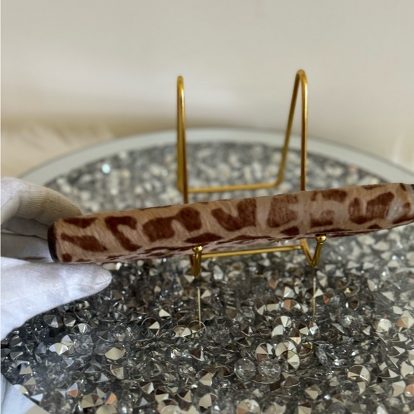 Authentic PRADA Calf Hair Leopard Print Continental Flap Wallet - Picture 4 of 11